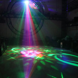 DJ Laser Party <b>Light</b> 3D Animation RGB Laser Stage Lighting DMX512 Music Voice <b>Controlled</b> Disco Projection <b>Light</b> - Product Image 3