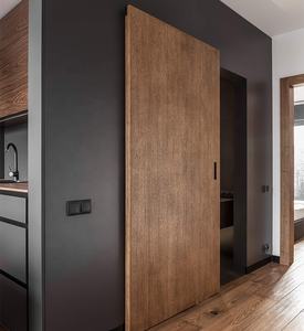 <span class=keywords><strong>Puerta</strong></span> <span class=keywords><strong>Corredera</strong></span> Mágica de Diseño Simple con Sistema de Riel Oculto, <span class=keywords><strong>Puerta</strong></span> <span class=keywords><strong>Corredera</strong></span> Invisible de Montaje en Pared - Product Image 4