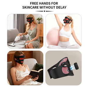Yanxer - Máscara Facial <span class=keywords><strong>de</strong></span> Silicona <span class=keywords><strong>de</strong></span> 4 Colores con Terapia <span class=keywords><strong>de</strong></span> Fotones <span class=keywords><strong>de</strong></span> <span class=keywords><strong>Luz</strong></span> Infrarroja Roja y Azul LED Inalámbrica <span class=keywords><strong>de</strong></span> Nuevo Diseño para Rostro y Cuello - Product Image 3