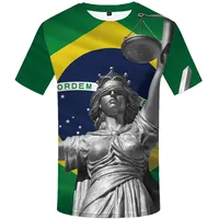 न्याय टी शर्ट पुरुषों की देवी प्रतिमा टी शर्ट ब्राजील चरित्र 3d मुद्रित टीशर्ट मोबाइल फोनों के कपड़े पंक रॉक Mens कपड़े