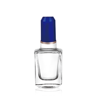 DH2 carré verre vernis à ongles bouteilles 10ml capacité gel/sablage Surface estampage à chaud bouchon à vis vide PP emballage diffuseur