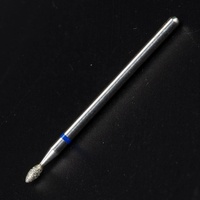 Tête de coupe de 1.8mm, goutte de flamme, Stock F M Pro, préparation de manucure, grain fin russe, cuticule pointue "BUD", foret à ongles diamant