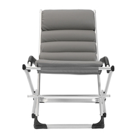 Chaise pliante d'extérieur portable, style zéro gravité, chaise longue de patio, dossier réglable, maille respirante, plage, camping, métal