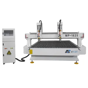 Hot selling 1825 woodworking double spindle cnc router double head wood cnc router for plywood mdf cutting engraving