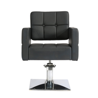 Chaises carrées noires de salon de beauté de cuir synthétique de meubles de style de salon