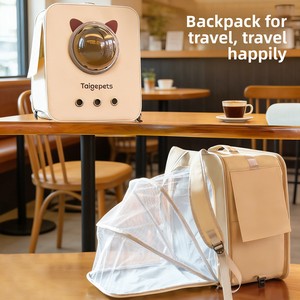 Tente de camping <span class=keywords><strong>pour</strong></span> animaux de compagnie, sac à dos extérieur <span class=keywords><strong>pour</strong></span> chat et <span class=keywords><strong>chien</strong></span> - Sac à dos extensible grande capacité, pliable, léger, respirant, en toile - Product Image 3