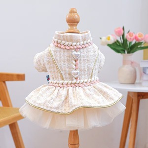 Robe de mariée pour chien en dentelle de polyester de luxe OEM ODM, motif lettres sexy, pour l'été, le printemps et l'hiver, vente en gros - Product Image 3
