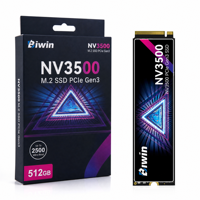 Disque SSD interne haute vitesse BIWIN NV3500 512 Go M.2 NVMe PCIe 3.0 2280 pour ordinateur de bureau, ordinateur portable, station de travail de jeu - En stock