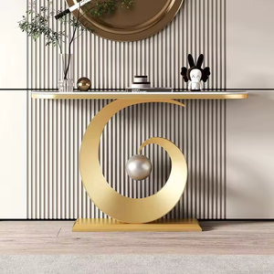 Tavolo Console Moderno Minimalista Italiano, Lusso Discreto, Semplice Piano <span class=keywords><strong>in</strong></span> Pietra, Tavolo Creativo per Ingresso e Corridoio Stretto - Product Image 3