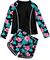 Trajes de Baño de Verano para Niñas, Nuevo Modelo, Traje de Baño de Dos Piezas con Protección Solar, Diseño Personalizado, Elegante Ropa de Playa para Niñas