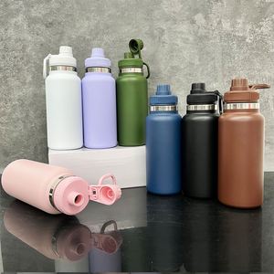 32oz Powder Coated Wide Mouth Stainless Steel Vacuum Insulated Outdoor Sports Leak Proof Travel Tumbler Water Bottle for Sport - Product Image 2