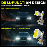 Ampoules de phares LED G-VIEW GL-H15 50000h 60W 18000lm 6500K Blanc IP68 Étanche Universel Remplacement Auto Nouveaux Phares