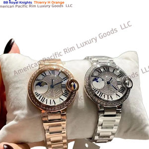 Montre Couple Originale Tendance Or pour Femme et Homme, Montre-Bracelet de Luxe Diamantée pour Affaires, Vente en Gros - Product Image 2