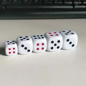 <b>Dice</b> <b>Set</b> White Hexahedron Durable For Chess And Card Entertainment 12-18 Pieces - Product Image 4