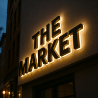 Letrero Publicitario de Alta Visibilidad, Diseños Personalizados, Letrero Luminoso para Fachada de Tienda, Luz Blanca Cálida Súper Brillante, Decoración Metálica Retroiluminada para Edificios