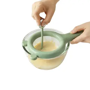 120 Mesh Soy Bean Milk Coffee Yogurt Strainer Vegetable Juice Sieve Colander with Stirrer Separation Net Kitchen Filter