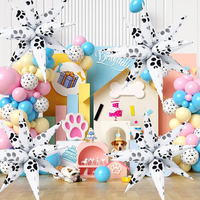 Patte de chien Starburst Ballon Paw Explosion Star Mylar Ballon Lets Pawty Dog Birthday Party Decoration