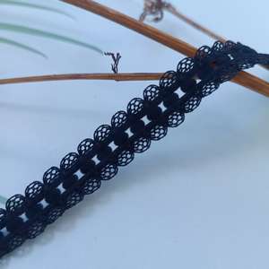 5876/1.5 Oyuk Orta Düz Beyaz İki Stil Stok Naylon Dantel Şerit Çift Düğüm İğne Makinesi Tasarımı Çiçek Desenli Elastik Kemer - Product Image 6