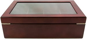 <span class=keywords><strong>Caja</strong></span> de embalaje de té de madera <span class=keywords><strong>MDF</strong></span> de 8 compartimentos, pintura mate marrón personalizada, venta al por mayor - Product Image 3