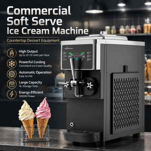 Máquina de Helado Suave Automática Portátil de Acero Inoxidable para Uso Doméstico, Máquina Eléctrica para Hacer Helados para Exteriores - Product Image 1