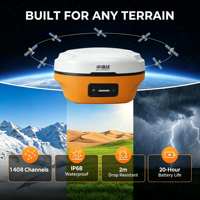 Receptor GNSS RTK Hi Target V5 de 1408 Canales con Cámara Dual, RTK Visual de Alta Precisión, Clasificación IP68, Receptor GPS GNSS RTK