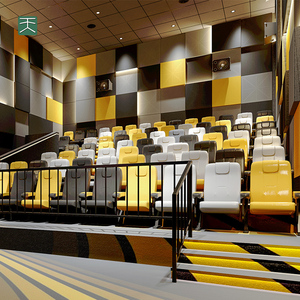 Tiange Oem 9/12Mm <span class=keywords><strong>tablero</strong></span> de fibra de poliéster ignífugo insonorizado forma especial tallado panel de pared acústico de techo para restaurantes - Product Image 3