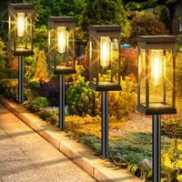 Lampe solaire à ampoule tungstène pour chemin extérieur, étanche IP54, blanc chaud, haute luminosité, capteur de lumière, rechargeable, faisceau 360°, jardin