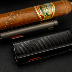 Guevara Tobacco Holder Design Vintage Metal <strong>Wind</strong> <strong>Proof</strong> <strong>Lighter</strong> with Folding Cigar Drill - Product Image 3