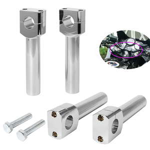 Services d'usinage CNC Kit de rehausseurs de guidon de moto en aluminium et en acier inoxydable Réglage de la hauteur Pièces CNC - Product Image 1