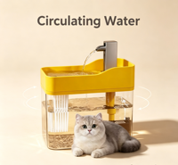 Fontaine à eau intelligente pour animaux de compagnie, distributeur automatique d'eau pour chiens et chats, purificateur d'eau douce 1,5 L, bouteille d'eau pour chatons en PP solide, écologique
