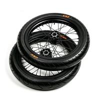 Kit de conversion de roues Supermoto Sur-Ron 17 pouces en stock aux États-Unis pour Light Bee X Ultra Bee LBX avec moyeu CNC billette pour course sur route et motard