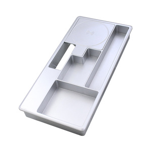 Boîtier de gestion de câbles sans fil encastré pour bureau, couleur argent givré, 120x250, pour une organisation pratique des câbles - Product Image 3