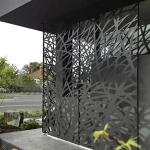 laser cut panneaux séparateur de pièce Suppliers-Écrans métalliques décoratifs de patio, clôture en métal découpé au laser, séparateur de pièce, panneaux métalliques/en acier