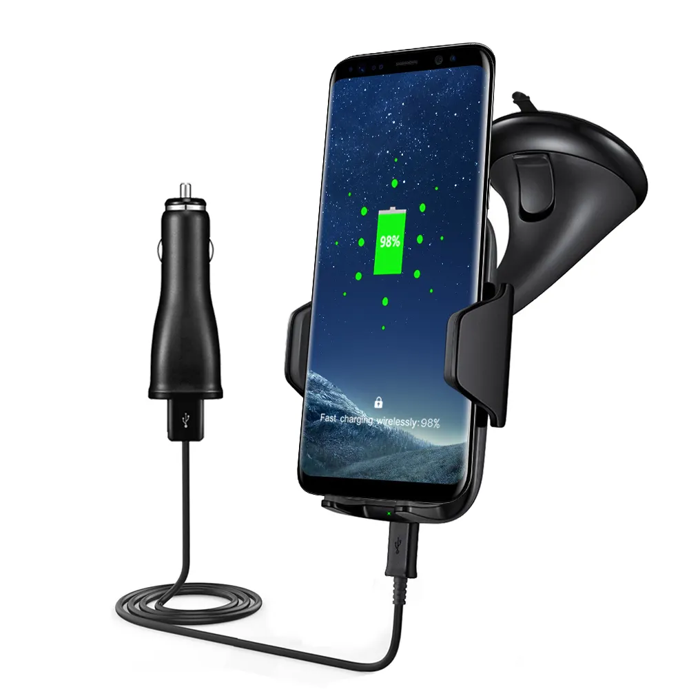 Intelligent electric induction car wireless charger fast charging phone holder for windshield