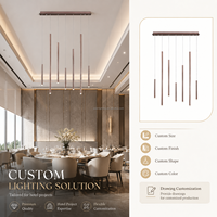 Lustre cylindrique de luxe en acier inoxydable à hauteur variable, luminaire suspendu sur mesure pour hall d'hôtel, escalier, éclairage commercial