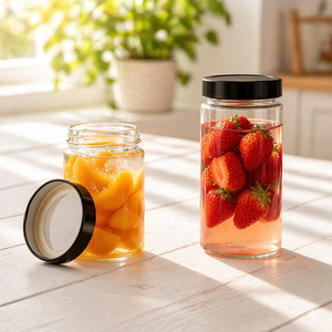 Juego de Recipientes de Vidrio para Almacenamiento de Alimentos <span class=keywords><strong>con</strong></span> Tapas Herméticas de Rosca, Recipientes Apilables para Cocina y Despensa - Product Image 5