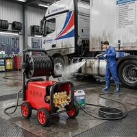 Nettoyeur à jet d'eau mobile robuste de qualité industrielle, puissant, 3500 W de puissance de pointe, pour extérieur