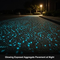Im Dunkeln Leuchtende Epoxid-Flocken UV-Beständig Wasserdicht Langlebiges Leuchtendes Aggregat für Epoxidboden Sichtbeton-Pflasterung