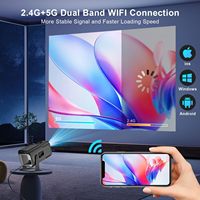 Projecteur portable HY320 Mini 720P, économique, haute qualité, 200 lumens, écran LCD, 180 degrés, rotation libre, Android 11, mise au point manuelle