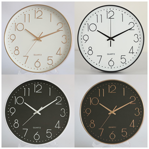 Horloge murale numérique silencieuse en plastique Art Déco, ronde de 12 pouces, pour la chambre d'enfant et le <span class=keywords><strong>salon</strong></span>, décoration intérieure - Product Image 2