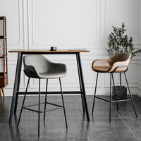 Chaise haute de bar de cuisine moderne en cuir de luxe pour restaurant, café et bar à domicile – Vente en gros