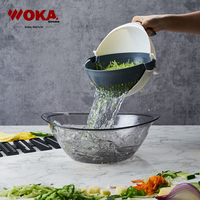 Hot Selling Multifunctionele 9 In 1 Draaien Groente Cutter Met Afvoer Mand Keuken Veggie Fruit Shredder Rasp Snijmachine