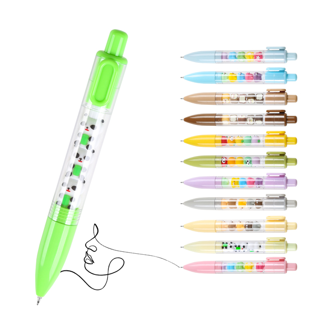 Customized Logo Creative Cute Cartoon Bread-Shaped Animals Plastic Gel Pen Promotional Kids Gift School Stationery Design Gifts