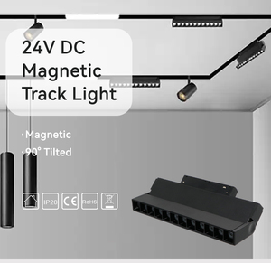 DC 24V 12W Sistema de luz de pista LED plegable 90 grados Inclinado 2700K-6500K Luz de pista magnética - Product Image 1