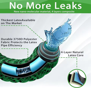 Tuyau d'arrosage magique extensible léger et durable CNS Standard Yard Wash avec buse de pulvérisation à 8 fonctions, tuyau de jardin hybride enroulable - Product Image 6