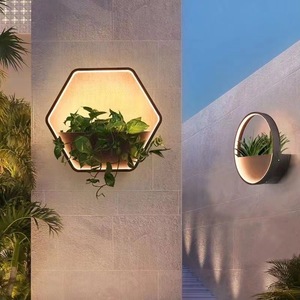 Lámpara Solar de Pared para Exteriores, Lámpara LED Hexagonal para Macetas, Impermeable, Decorativa, para Jardín, Patio, Entrada de Villa - Product Image 1