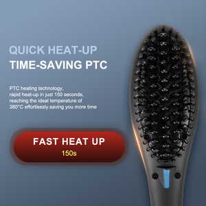 Anti-scald Genuine Quality Top 60W Electric Hair <b>Brush</b> Hair Straightener <b>Brush</b> with LED Display - Product Image 4