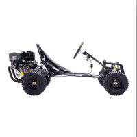 Kart à pédales à essence 4 temps, fabrication de châssis renforcé, pneus à haute adhérence, suspension stable pour terrains accidentés, kart à pédales