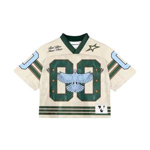 Футболка с принтом в стиле американского футбола, патриотическая 3D-футболка, сетчатая, в стиле хип-хоп, уличная мода, ретро, с коротким рукавом - Product Image 4