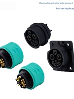 Connecteur Électrique M23 Autobloquant 10A DIN en Cuivre pour Véhicule Électrique, 2+1+5 Cœurs, pour Batterie Lithium de Stockage d'Énergie, Étanche, Type Aviation